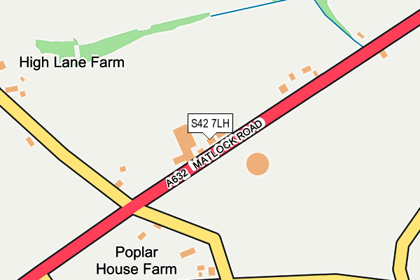 S42 7LH map - OS OpenMap – Local (Ordnance Survey)