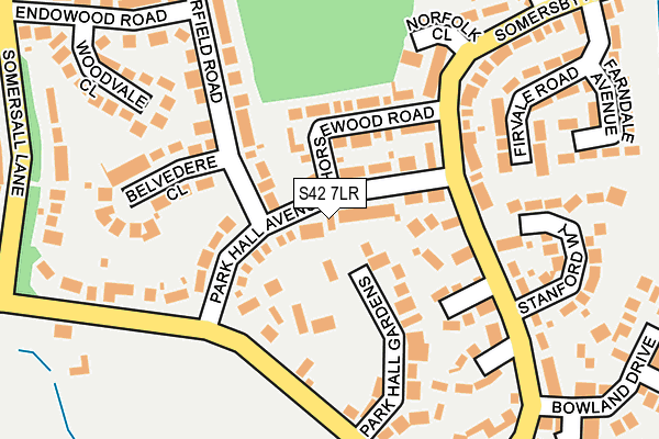S42 7LR map - OS OpenMap – Local (Ordnance Survey)