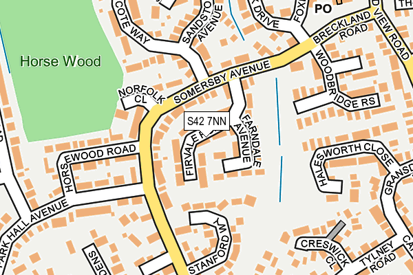 S42 7NN map - OS OpenMap – Local (Ordnance Survey)