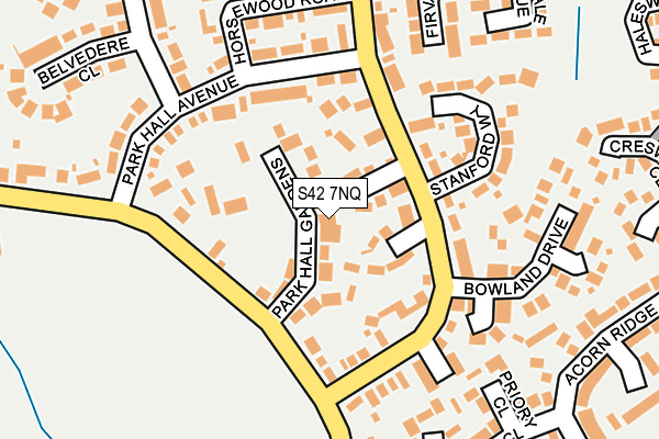 S42 7NQ map - OS OpenMap – Local (Ordnance Survey)