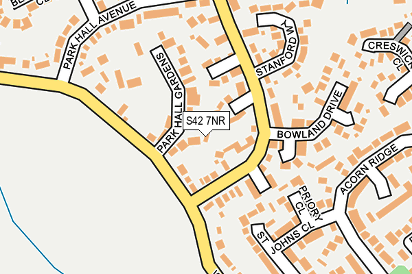 S42 7NR map - OS OpenMap – Local (Ordnance Survey)