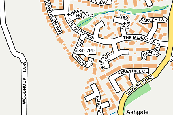 S42 7PD map - OS OpenMap – Local (Ordnance Survey)
