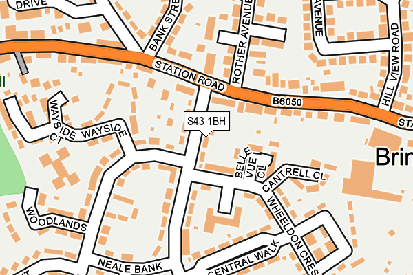 S43 1BH map - OS OpenMap – Local (Ordnance Survey)