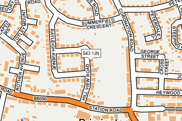 S43 1JN map - OS OpenMap – Local (Ordnance Survey)