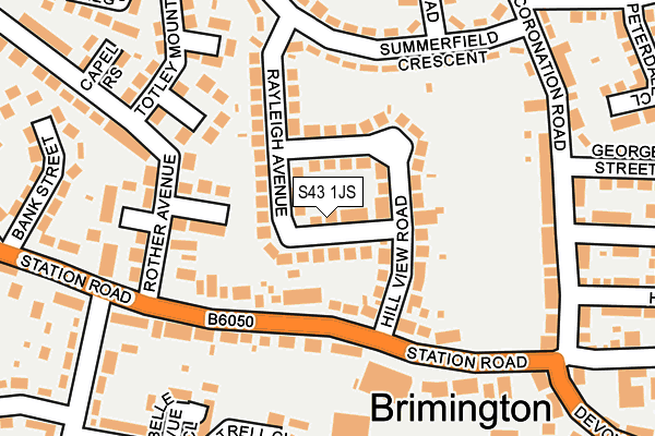 S43 1JS map - OS OpenMap – Local (Ordnance Survey)