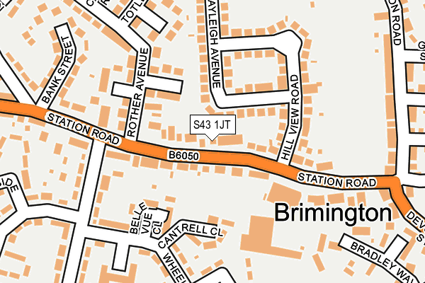 S43 1JT map - OS OpenMap – Local (Ordnance Survey)
