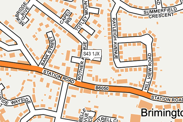 S43 1JX map - OS OpenMap – Local (Ordnance Survey)