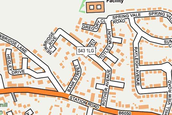 S43 1LG map - OS OpenMap – Local (Ordnance Survey)