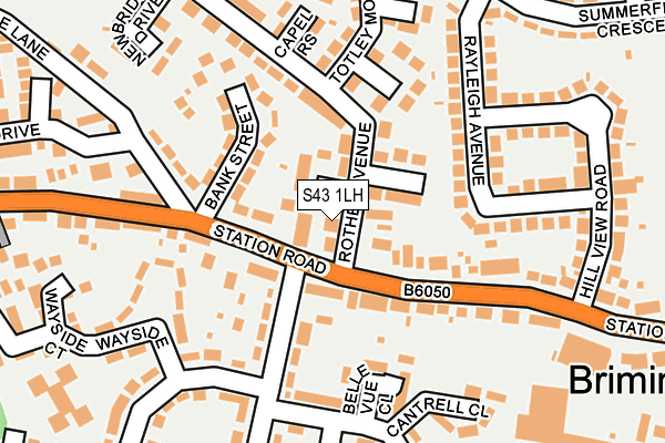 S43 1LH map - OS OpenMap – Local (Ordnance Survey)