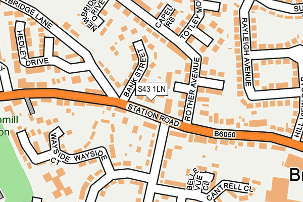 S43 1LN map - OS OpenMap – Local (Ordnance Survey)