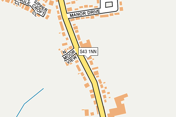 S43 1NN map - OS OpenMap – Local (Ordnance Survey)