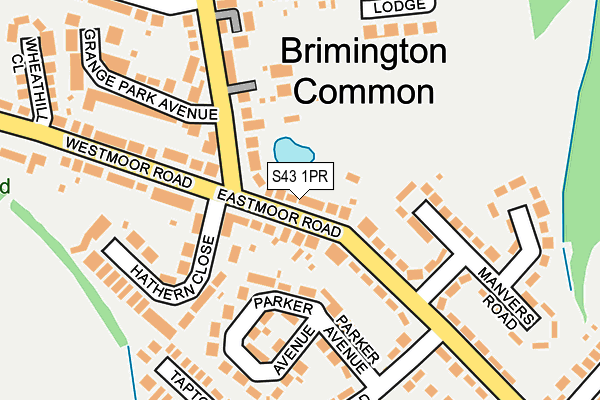 S43 1PR map - OS OpenMap – Local (Ordnance Survey)
