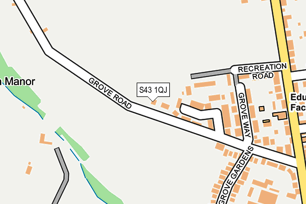 S43 1QJ map - OS OpenMap – Local (Ordnance Survey)