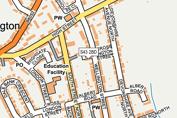 S43 2BD map - OS OpenMap – Local (Ordnance Survey)