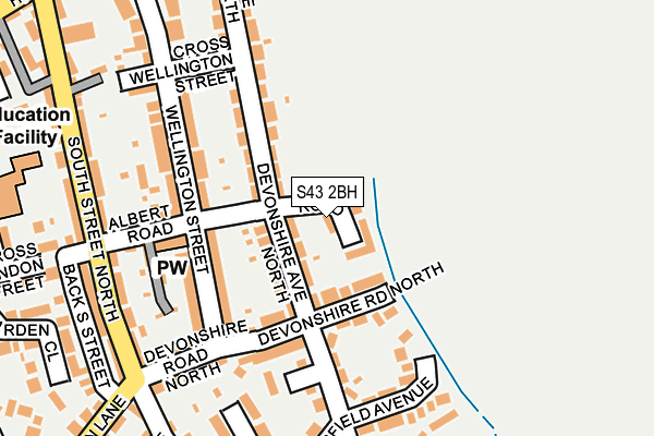 S43 2BH map - OS OpenMap – Local (Ordnance Survey)