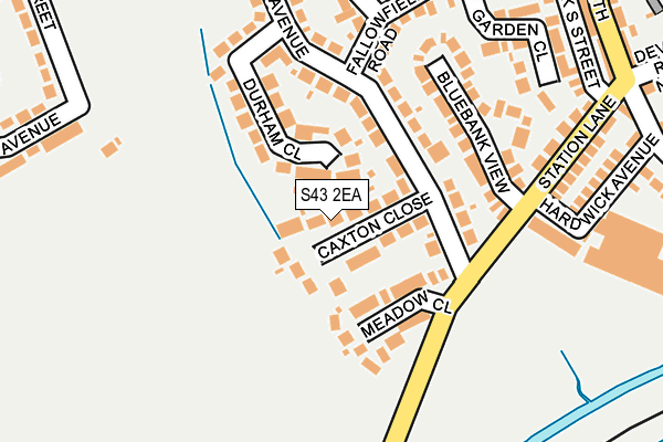 S43 2EA map - OS OpenMap – Local (Ordnance Survey)