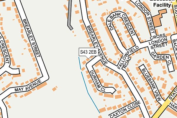 S43 2EB map - OS OpenMap – Local (Ordnance Survey)