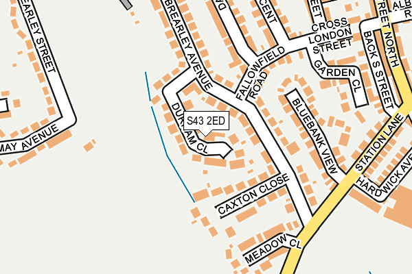 S43 2ED map - OS OpenMap – Local (Ordnance Survey)