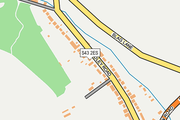S43 2ES map - OS OpenMap – Local (Ordnance Survey)