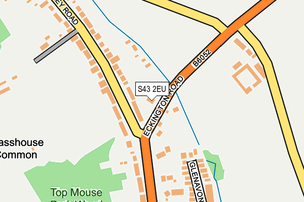 S43 2EU map - OS OpenMap – Local (Ordnance Survey)