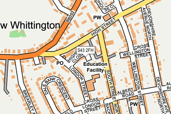 S43 2FH map - OS OpenMap – Local (Ordnance Survey)