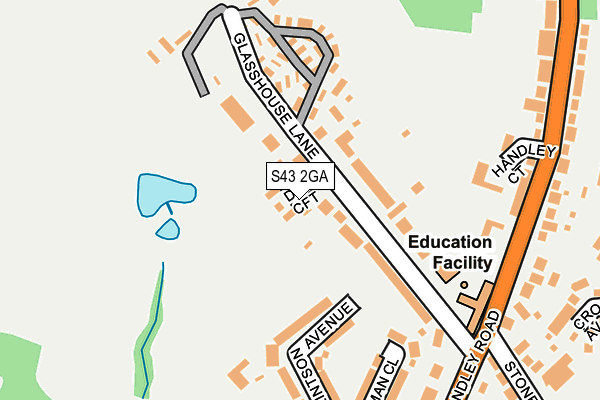S43 2GA map - OS OpenMap – Local (Ordnance Survey)