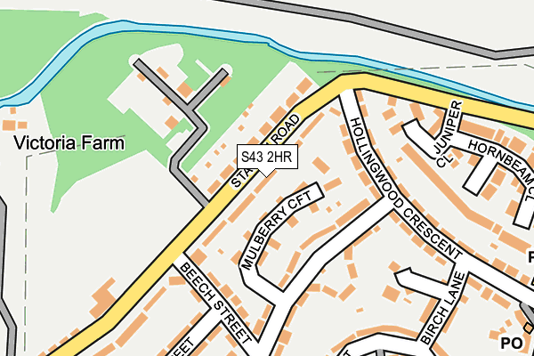 S43 2HR map - OS OpenMap – Local (Ordnance Survey)