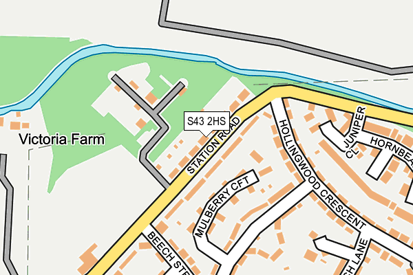 S43 2HS map - OS OpenMap – Local (Ordnance Survey)