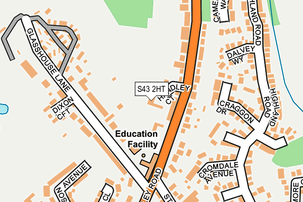 S43 2HT map - OS OpenMap – Local (Ordnance Survey)