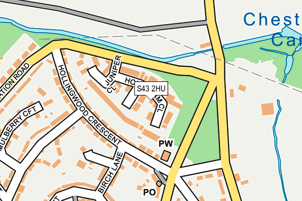 S43 2HU map - OS OpenMap – Local (Ordnance Survey)