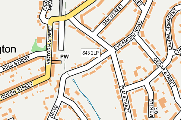 S43 2LP map - OS OpenMap – Local (Ordnance Survey)