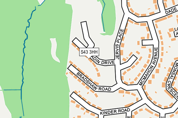 S43 3HH map - OS OpenMap – Local (Ordnance Survey)