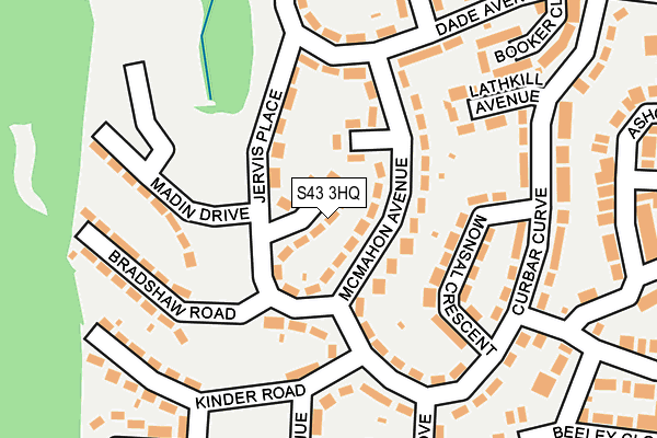 S43 3HQ map - OS OpenMap – Local (Ordnance Survey)