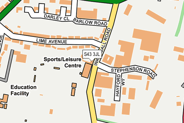 S43 3JL map - OS OpenMap – Local (Ordnance Survey)