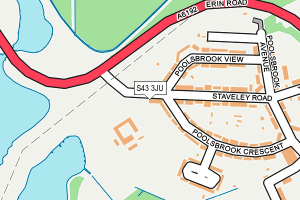 S43 3JU map - OS OpenMap – Local (Ordnance Survey)