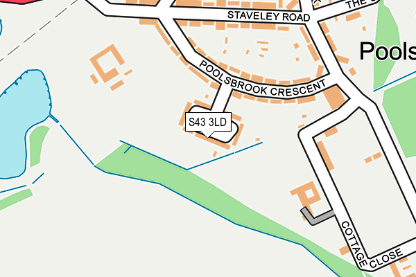 S43 3LD map - OS OpenMap – Local (Ordnance Survey)