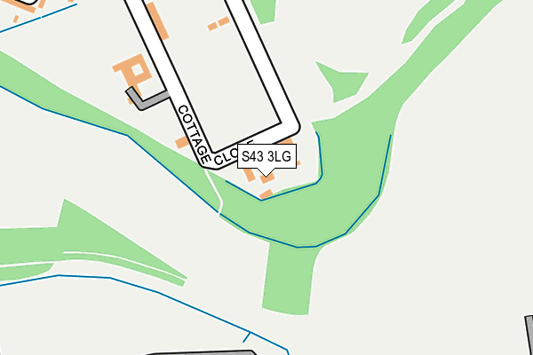 S43 3LG map - OS OpenMap – Local (Ordnance Survey)