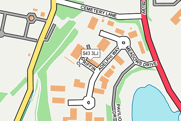 S43 3LJ map - OS OpenMap – Local (Ordnance Survey)