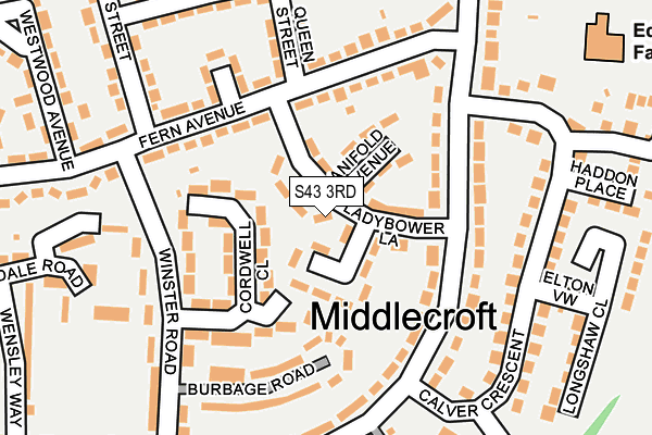 S43 3RD map - OS OpenMap – Local (Ordnance Survey)