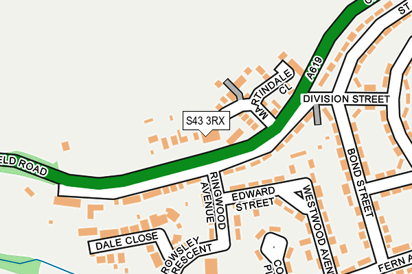 S43 3RX map - OS OpenMap – Local (Ordnance Survey)