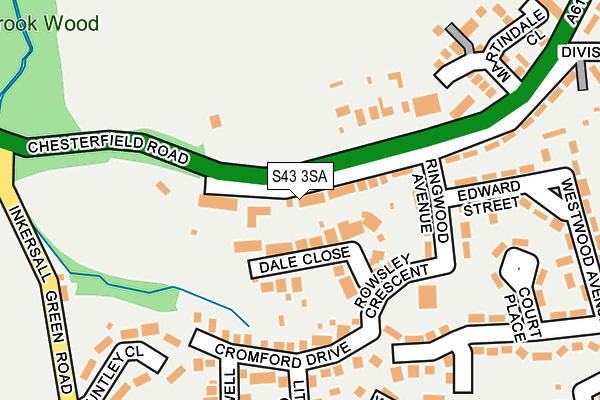 S43 3SA map - OS OpenMap – Local (Ordnance Survey)