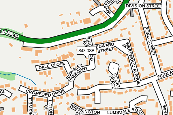 S43 3SB map - OS OpenMap – Local (Ordnance Survey)