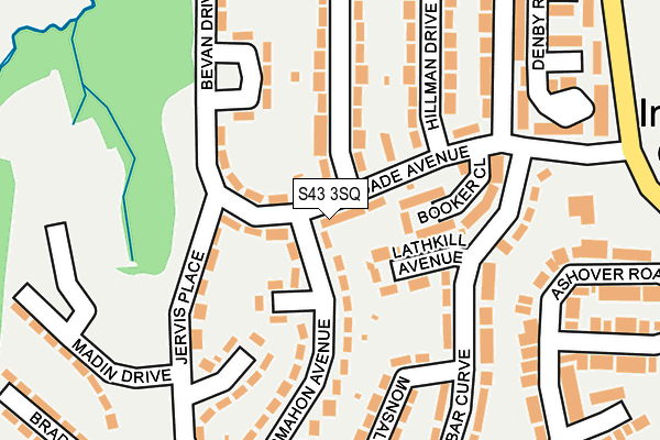 S43 3SQ map - OS OpenMap – Local (Ordnance Survey)