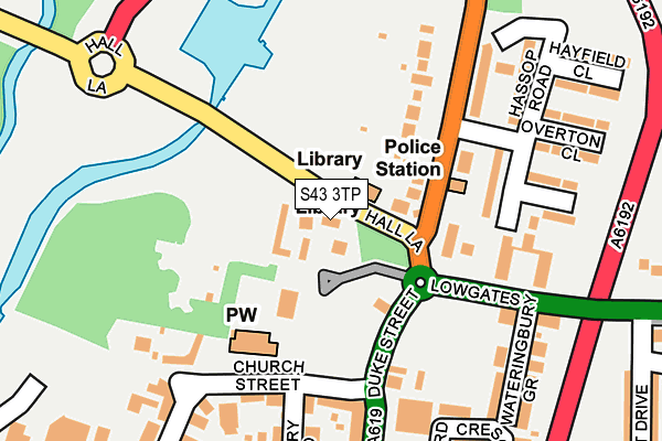 S43 3TP map - OS OpenMap – Local (Ordnance Survey)