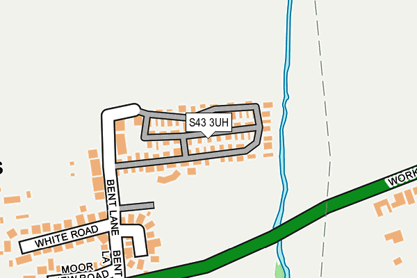 S43 3UH map - OS OpenMap – Local (Ordnance Survey)
