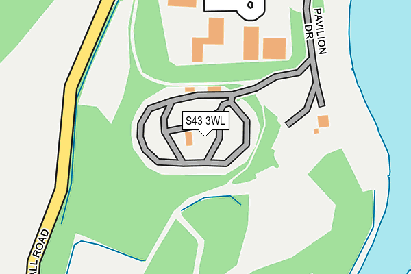 S43 3WL map - OS OpenMap – Local (Ordnance Survey)