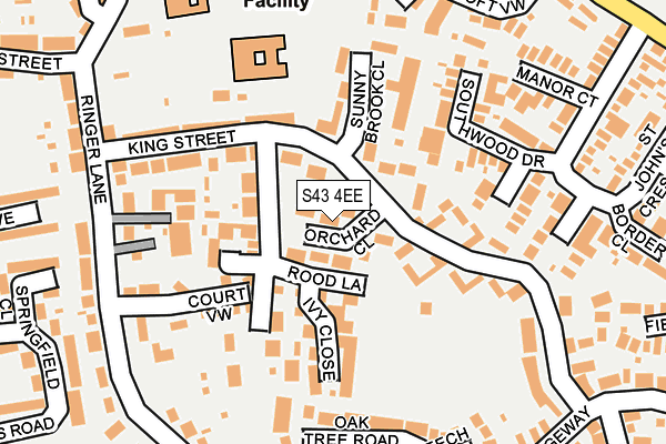 S43 4EE map - OS OpenMap – Local (Ordnance Survey)