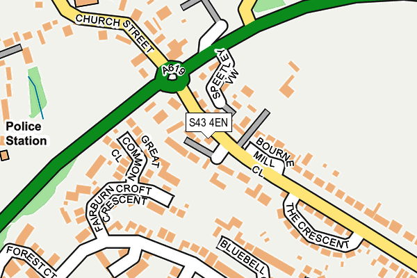 S43 4EN map - OS OpenMap – Local (Ordnance Survey)