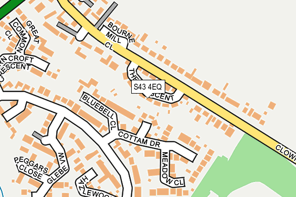 S43 4EQ map - OS OpenMap – Local (Ordnance Survey)