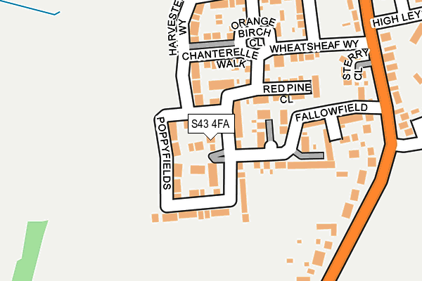 S43 4FA map - OS OpenMap – Local (Ordnance Survey)